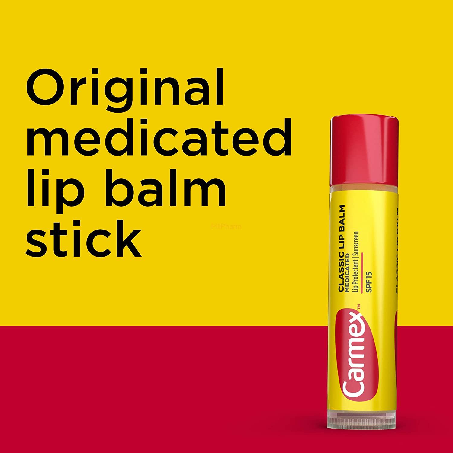 Carmex Classic Medicated Lip Balm Stick with SPF 15 4 25g Hemlock