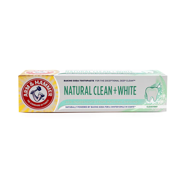 123792-Arm_Hammer_Natural_Clean_White_Toothpaste_75ML-1000x1000-1_720x Arm & Hammer Natural Clean & White Clean Mint Toothpaste 75ml - Image 1