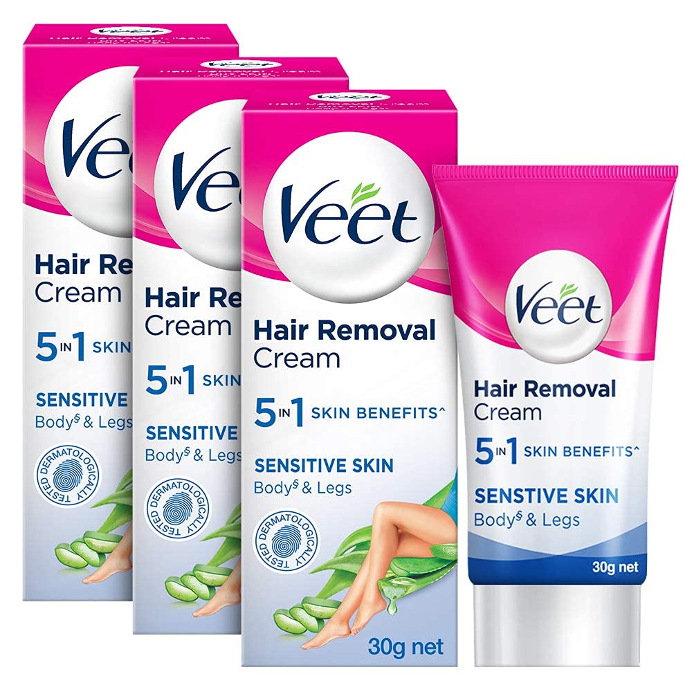 61YMcyuGSL._SL1000_.jpg Veet Hair Removal Cream for Sensitive Skin - 30g - Image 1