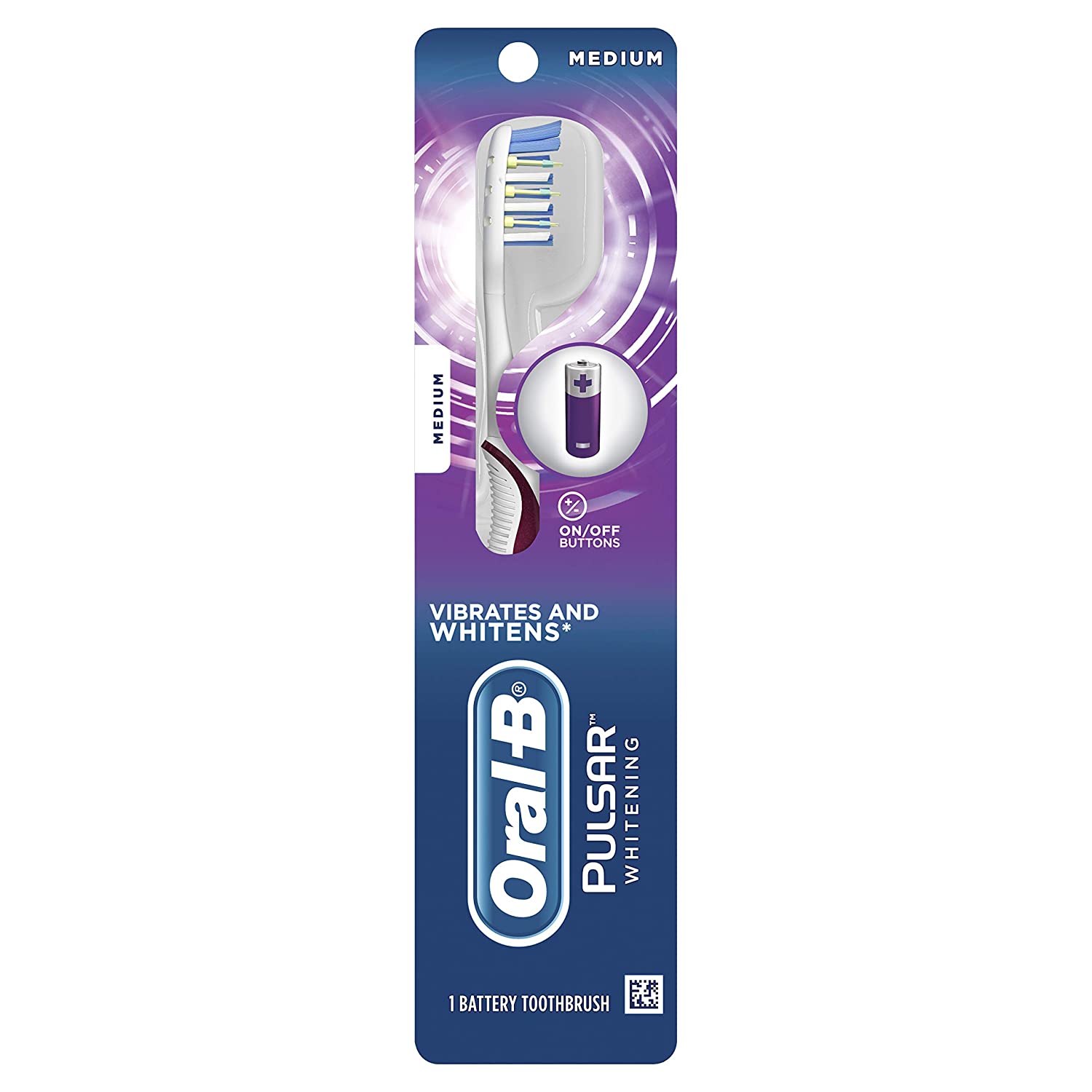 71t54sPjOwL._SL1500_.jpg Oral B Battery Toothbrush (Pulsar 3D White Luxe) 1's - Image 1