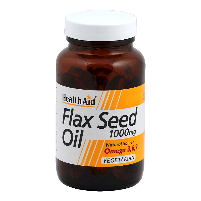 802155-700x700-1.png Health Aid Flaxseed Oil 1000mg (Omega 3, 6, 9) Capsules 60's - Image 1
