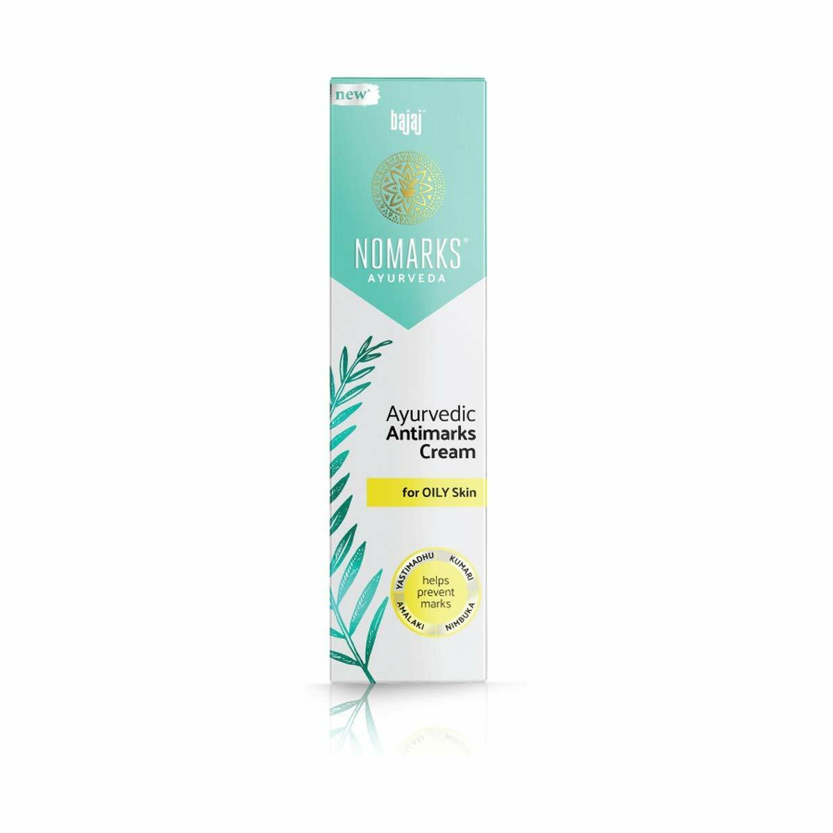 Bajaj-antimarks-cream-oily-skin.jpg Bajaj Nomarks Ayurvedic Anti Marks For Oily Skin Cream 25g - Image 1