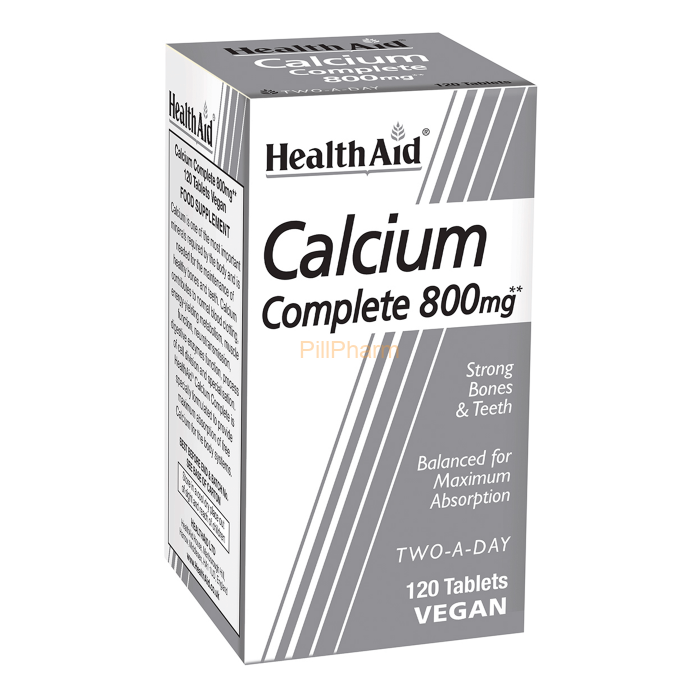 Calcium-Complete-800mg-120-tabs.png Health Aid Calcium Complete 800mg - Image 1