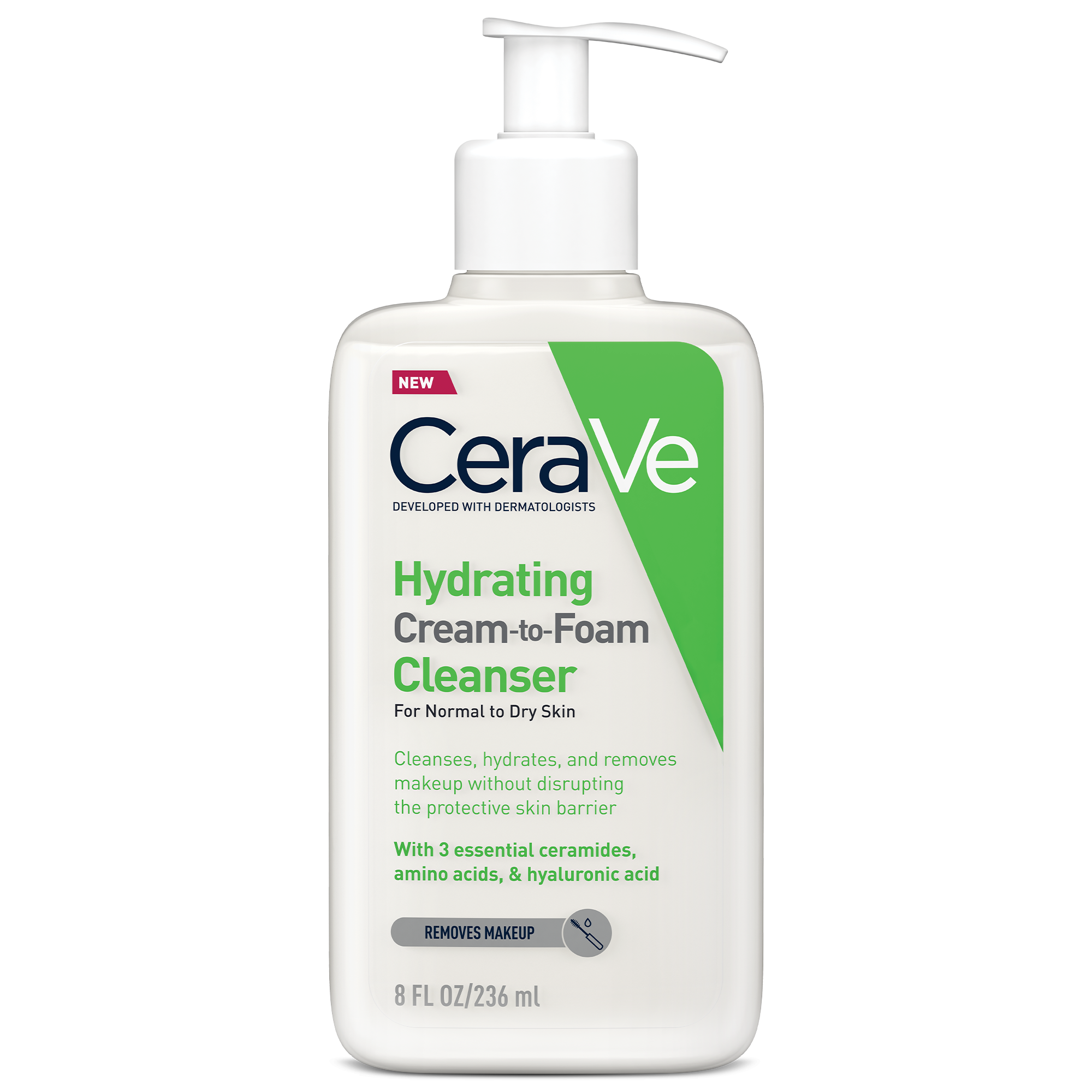 CeraVe-Hydrating-Cream-to-Foam-Cleanser-236ml.png CeraVe Hydrating Cream to Foam Cleanser 236ml - Image 1