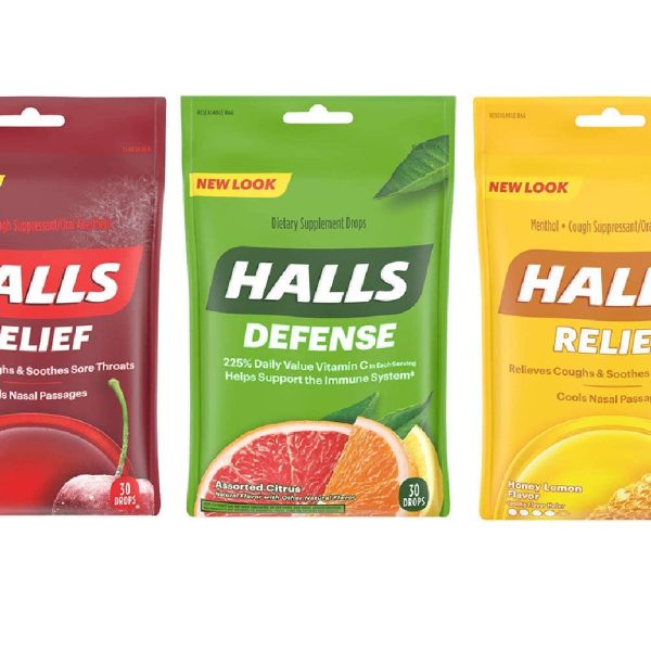 Halls Coughs & Sore Throat Drops 25's/30's