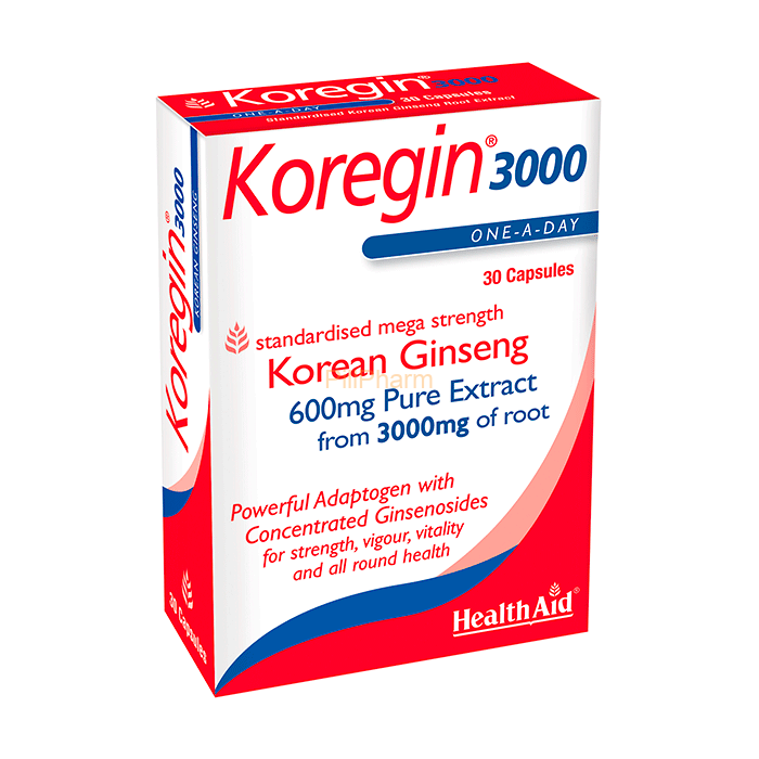 Health-Aid-Koregin-3000-Korean-Ginseng-Capsules-30s.png Health Aid Koregin 3000 (Korean Ginseng) Capsules 30's - Image 1