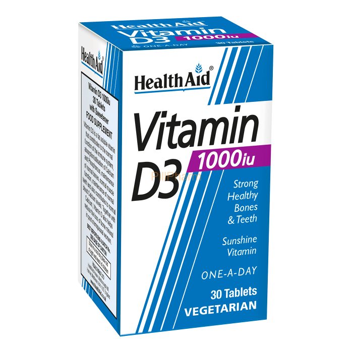 HealthAid-Vitamin-D3-1000iu-Tablets.png Health Aid Vitamin D3 1000iu Tablets - Image 1