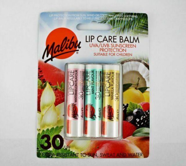 Malibu Sun Protection Lip Care Balm Blister Pack 3 * 4g HEMLOCK