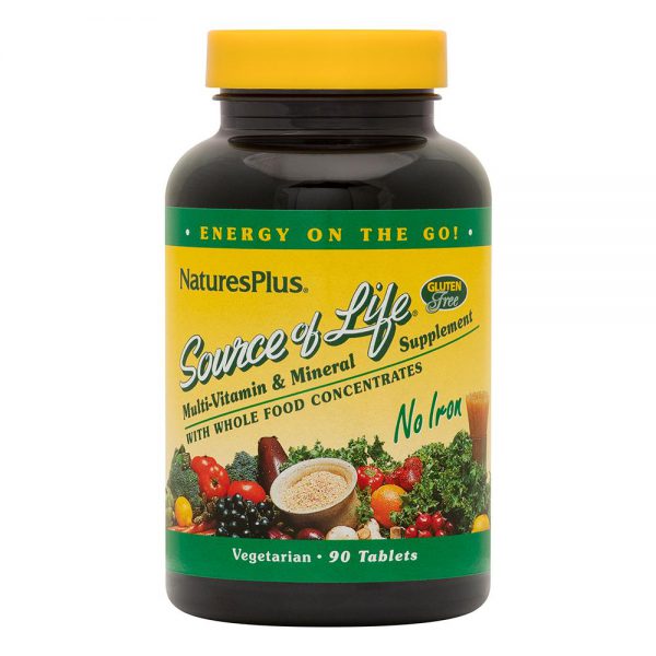 Natures Plus Source of Life No Iron Tablets - 90 Vegetarian Tablets
