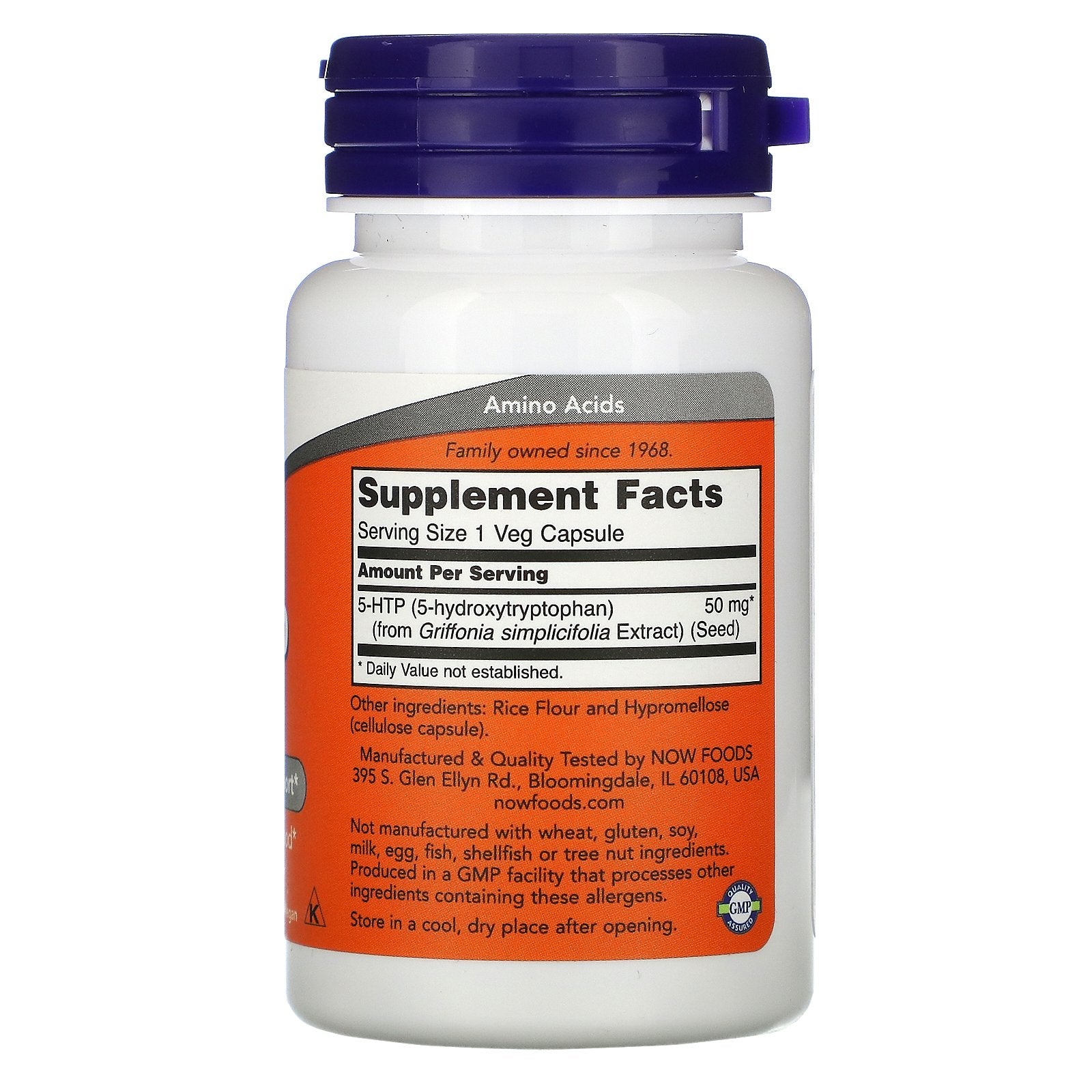 Now-5-HTP-50mg-Veg-Capsules-30s.jpg Now 5-HTP 50mg Veg Capsules 30's - Image 1