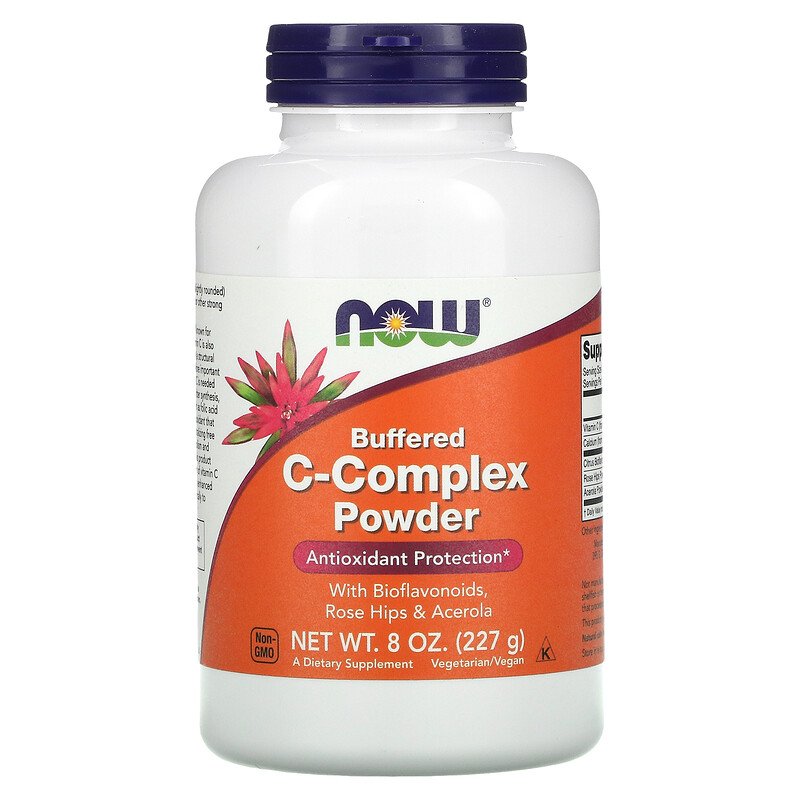 Now-Foods-Buffered-C-Complex-Powder-8-oz-227-g.jpg Now Vitamin C-Complex, Buffered Powder 227gm - Image 1