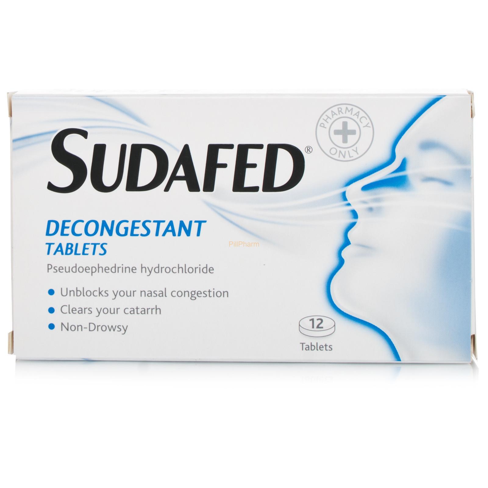 Sudafed-Decongestant-Tablets-12s.jpg Sudafed Decongestant Tabs 12's - Image 1