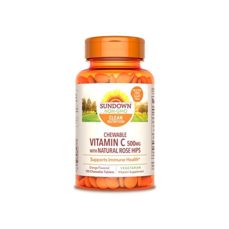 Sundown-Vitamin-C-chewable-500mg.jpg Sundown Naturals, Chewable Vitamin C 500 mg Tablets - Image 1