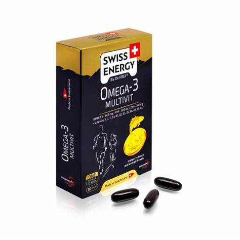 Swiss-Energy-Omega-3-Multivit-Capsules-30s.jpg Swiss Energy Omega-3 Multivit Capsules 30's - Image 1