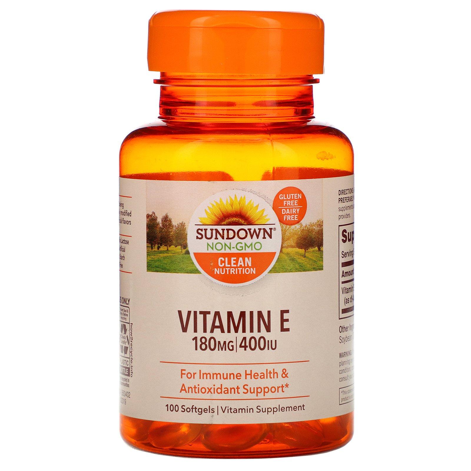 Vitamin-E-400-IU-Softgels.jpg Sundown Naturals, Vitamin E 400 IU Softgels - Image 1