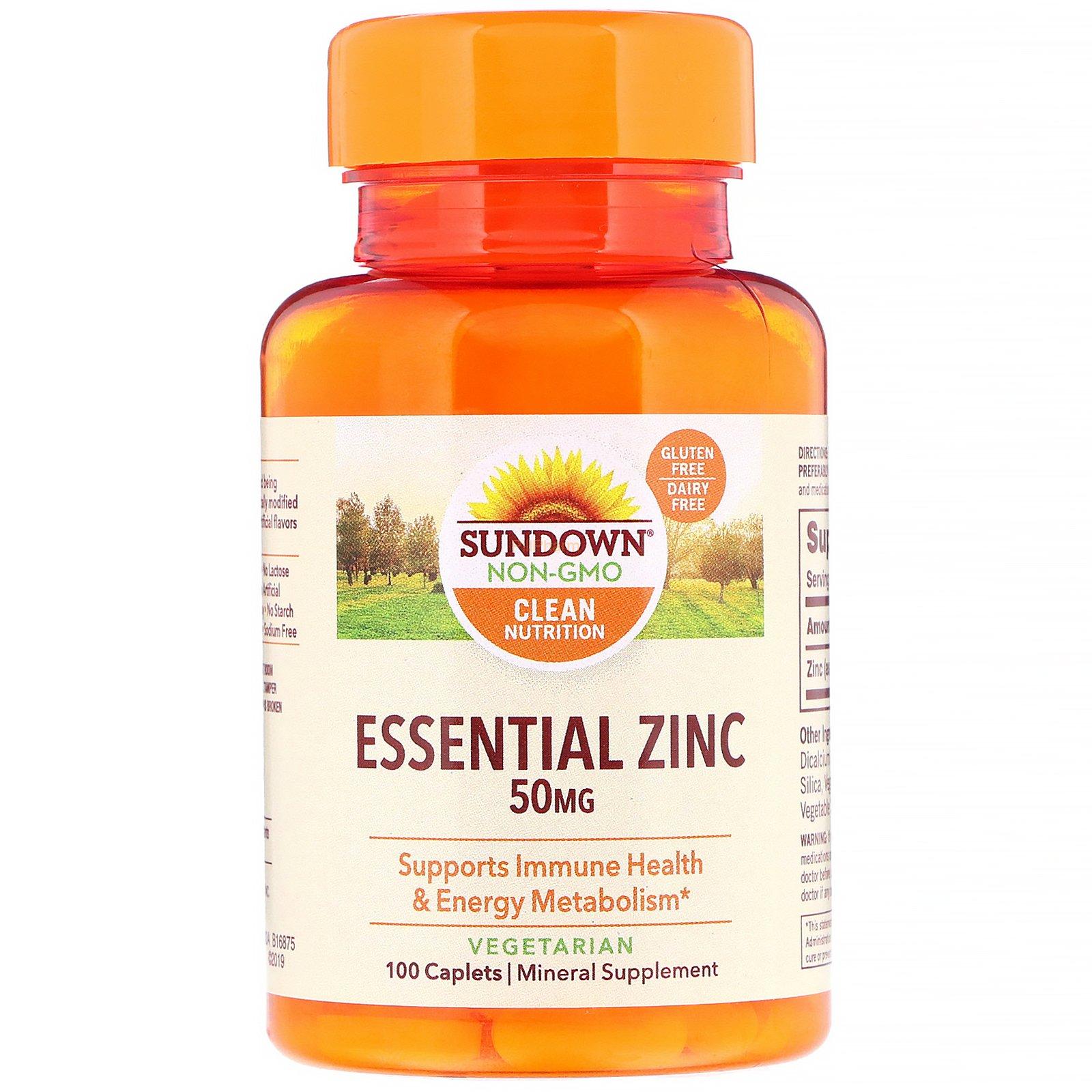 Zinc-Gluconate.jpg Sundown Naturals, Zinc Gluconate 50 mg Caplets - Image 1
