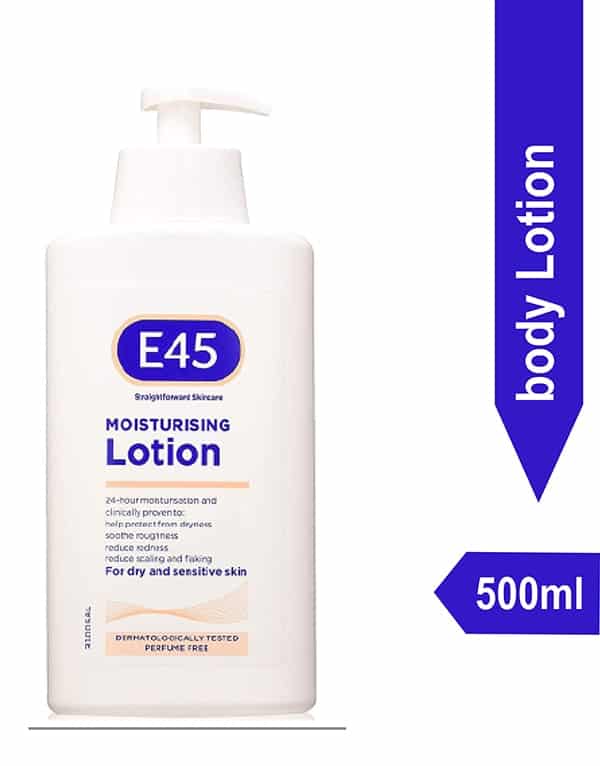 e45-lotion.jpg E45 Moisturising Lotion Pump 500ml - Image 1