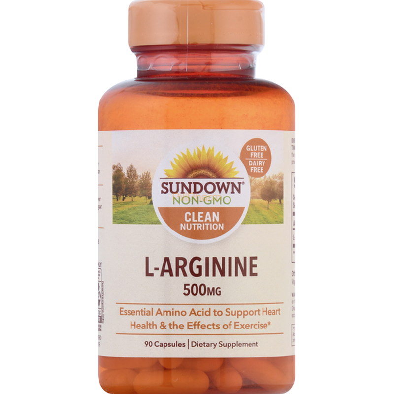 l-arginine.png Sundown Naturals, L-Arginine 500 mg Capsules - Image 1