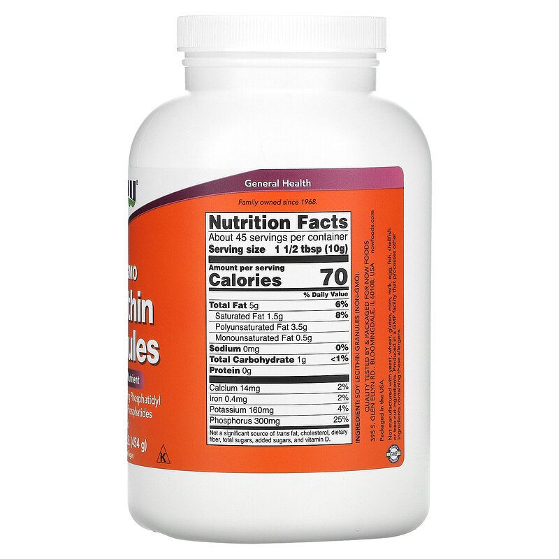 Now Foods Lecithin Granules 454gm HEMLOCK