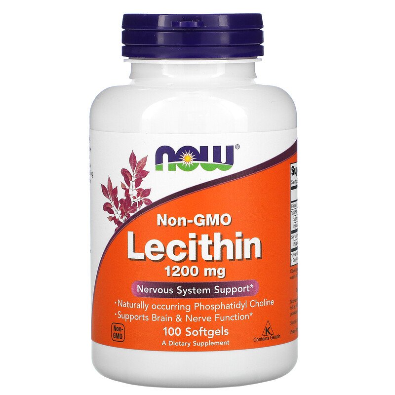 lecithin.jpg Now Foods Lecithin 1200 mg Softgels100's - Image 1