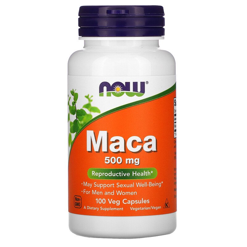 maca-capsules.jpg Now Foods Maca 500 mg capsules 100's - Image 1