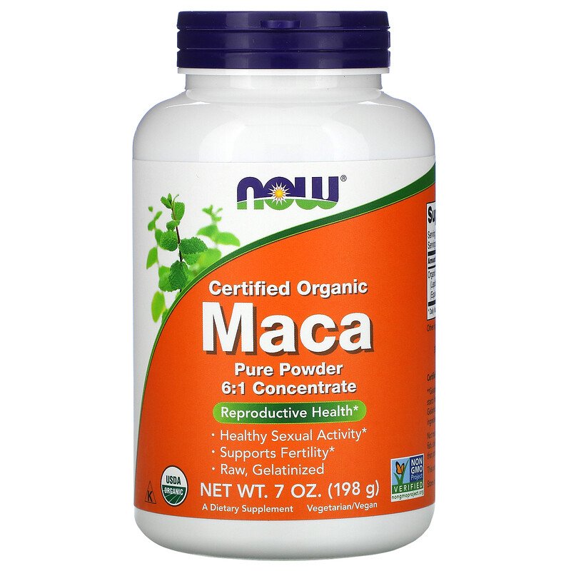 maca.jpg Now Foods Certified Organic Maca Pure Powder 7 oz (198 g) - Image 1