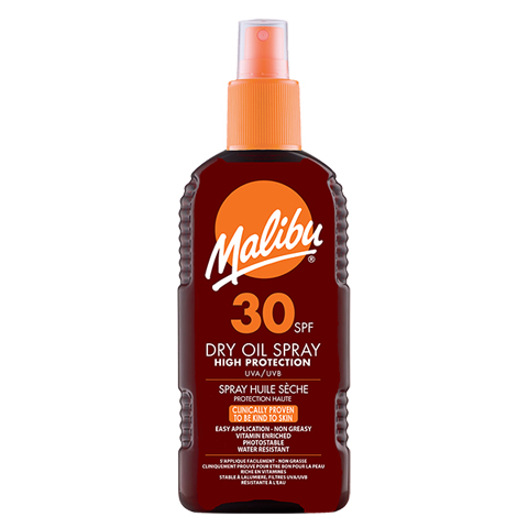 malibu-dry-oil.jpg Malibu Dry Oil Spray with SPF 30 100ml - Image 1