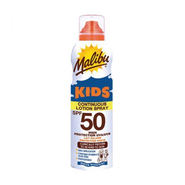 malibu_kids_continuous_lotion_spray_spf_50_175_ml.jpg Malibu Kids Continuous Lotion Spray SPF 50 175ml - Image 1