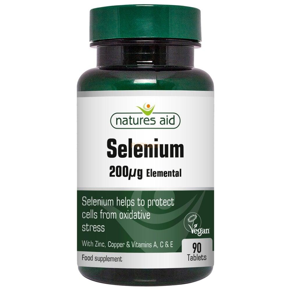 natures-aid-selenium.jpg Natures Aid 200ug Selenium - Pack of 90 Tablets - Image 1