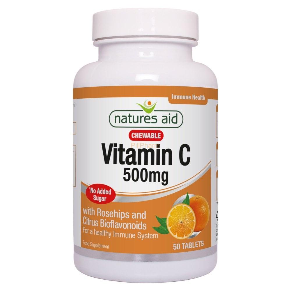 natures-aid-vitamin-c-500mg-chewable.jpg Natures Aid Vitamin C 500mg Chewable - Image 1