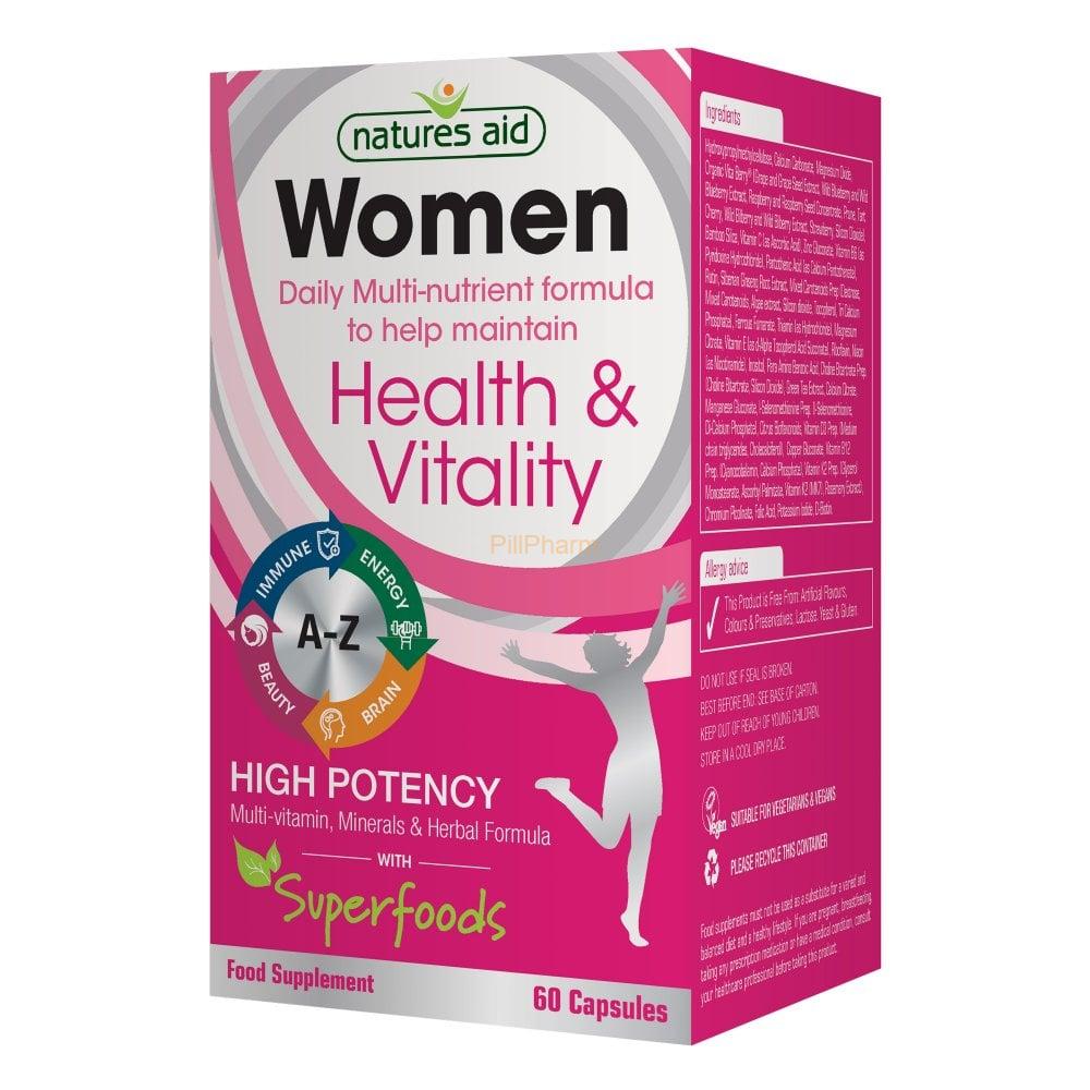 natures-aid-womens-multi-vitamins-minerals.jpg Natures Aid Women's Multi-Vitamins & Minerals - Image 1