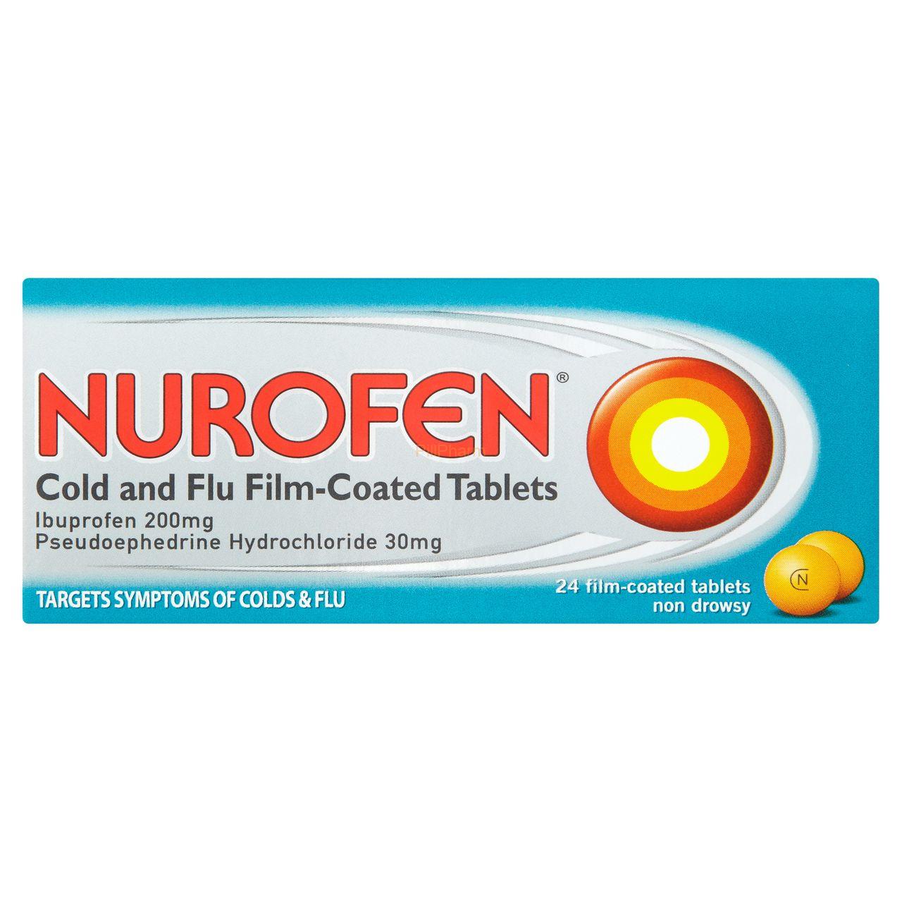 Nurofen Cold and Flu Film Coated Tablets 24's HEMLOCK