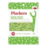 Plackers Back Teeth Micro Mint Dental Floss Picks, 75 Count