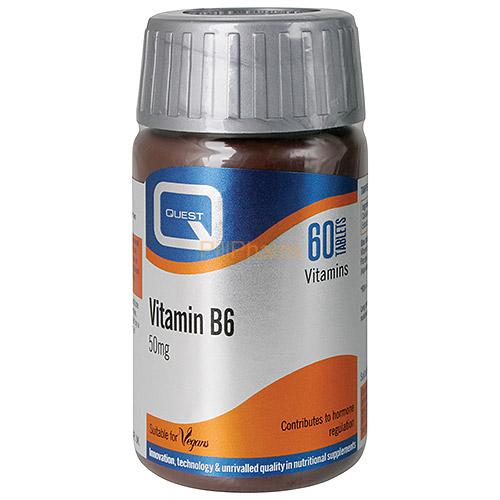 vitamin-b6.jpg Quest Vitamin B6 50mg tablets 60's - Image 1