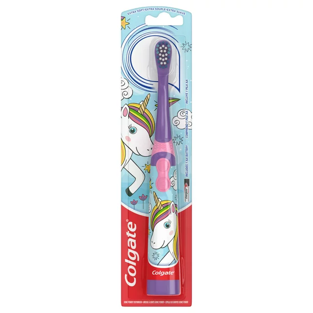 Colgate-Kids-Battery-Full-Head-Toothbrush-Unicorn-Toothbrush-for-Children-1-Pack Colgate Kids Battery Full Head Toothbrush, Unicorn Toothbrush, for Children,1 Pack - Image 1