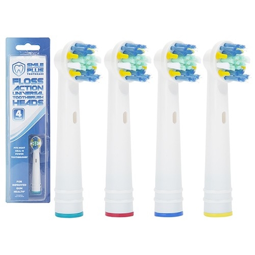 Floss Action Universal Electric Toothbrush Heads 4 - HEMLOCK