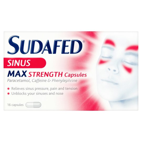 Sudafed-Sinus-Max-Strength-Capsules-16S SUDAFED Sinus Maximum Strength Capsules 16's - Image 1