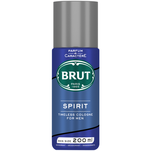 BRUT Aerosol Deodorant Body Spray Spirit 200ml