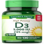 Nature's Truth Vitamin D3 5000 IU Softgels 130's