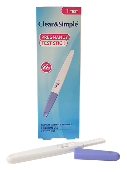Clear and Simple Pregnancy Midstream Test 1's Clear & Simple Pregnancy Test Sticks 1's - Image 1