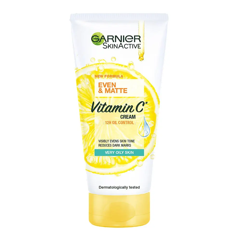EvenandMatteIdealComplexionDailyCreamForVeryOilySkin40ml Garnier Even & Matte Vitamin C Cream 40ml (Very Oily) - Image 1