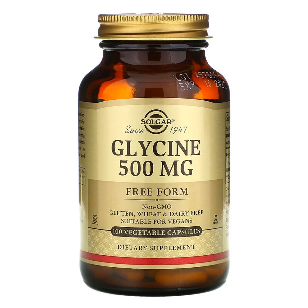 Glycine 500mg VegiCaps 100's Solgar Glycine 500 mg Vegetable Capsules 100's - Image 1