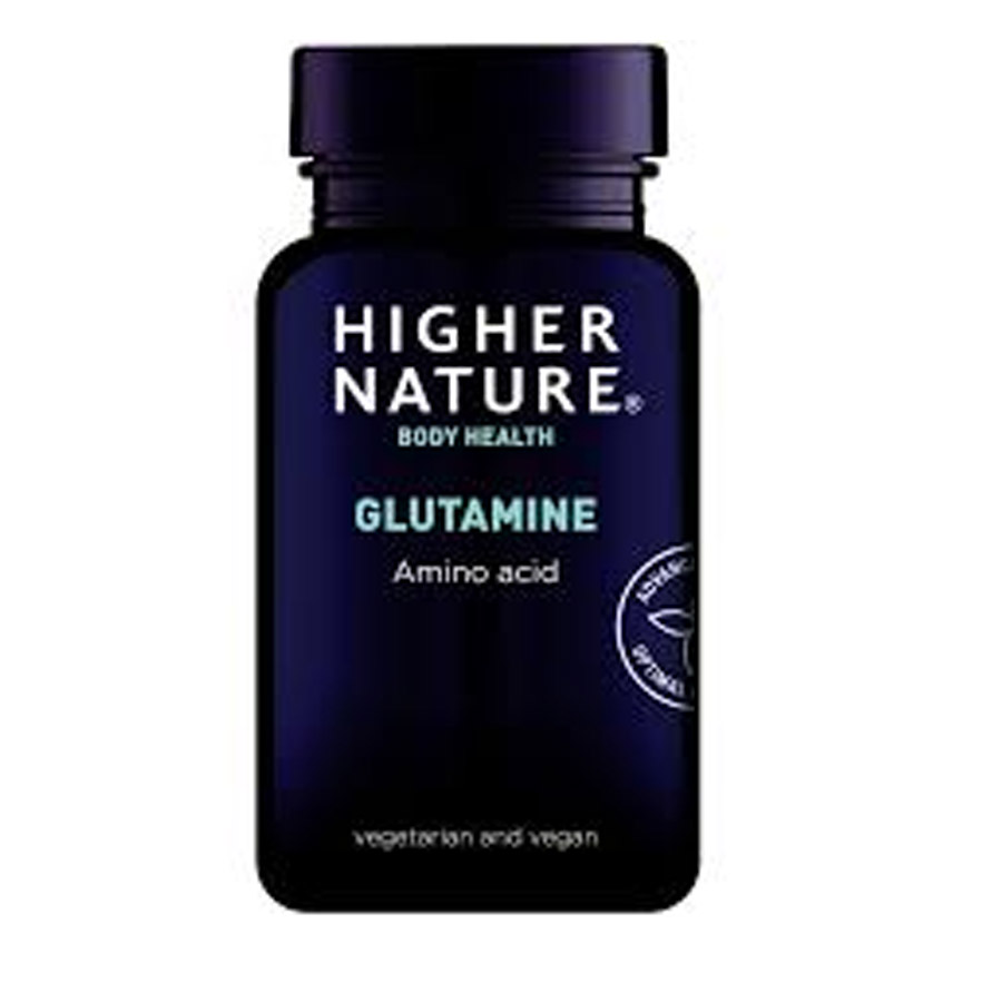 HIGHER-N-GLUTAMI-AMINO-500MG-90S Higher Nature Glutamine Capsules 90's - Image 1