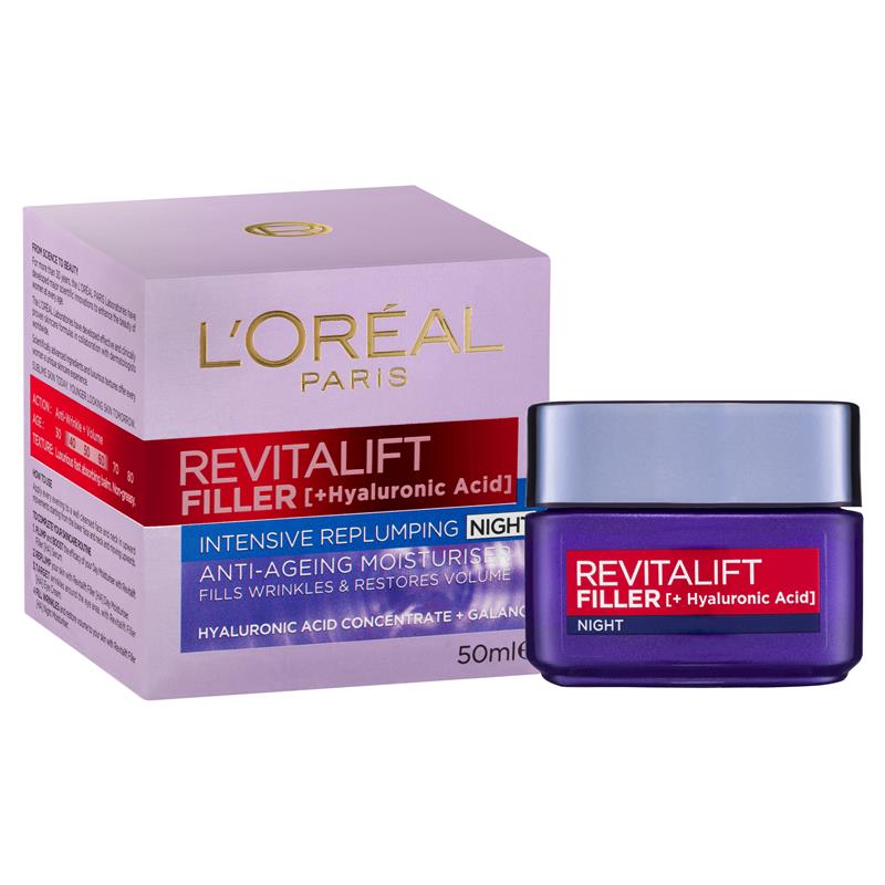 L’Oréal Paris Revitalift Filler Deep Replumping Night Cream L’Oréal Paris Revitalift Filler Deep Replumping Night Cream 50ml - Image 1