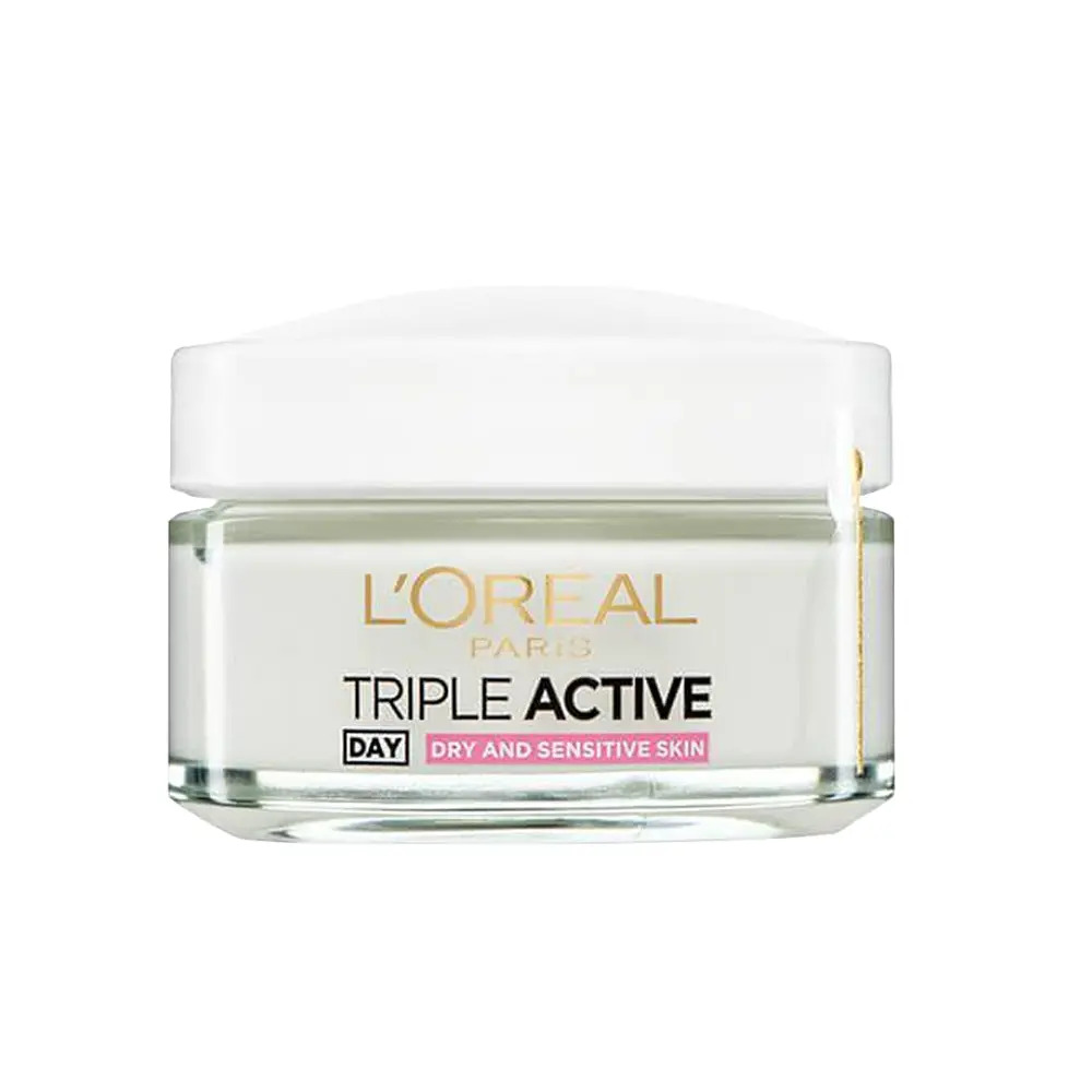 L_OrealParisTripleActiveMulti-ProtectionDayMoisturizer-Dry_SensitiveSkin-50Ml.jpg L’Oréal Paris Triple Active Moisturiser Day Cream - Sensitive Skin 50ml - Image 1