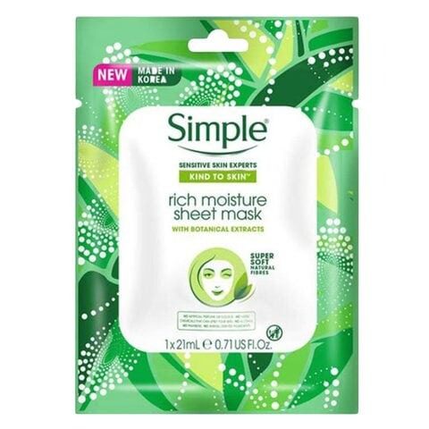 Simple KTS Rich Moisture Sheet Mask 21ml x 1's Simple KTS Rich Moisture Sheet Mask 21ml x 1's - Image 1