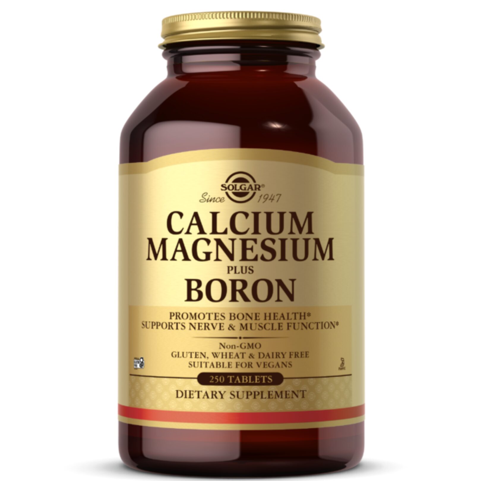 Solgar Calcium Magnesium Plus Boron Tablets Solgar Calcium Magnesium Plus Boron Tablets in the 250’s pack - Image 1