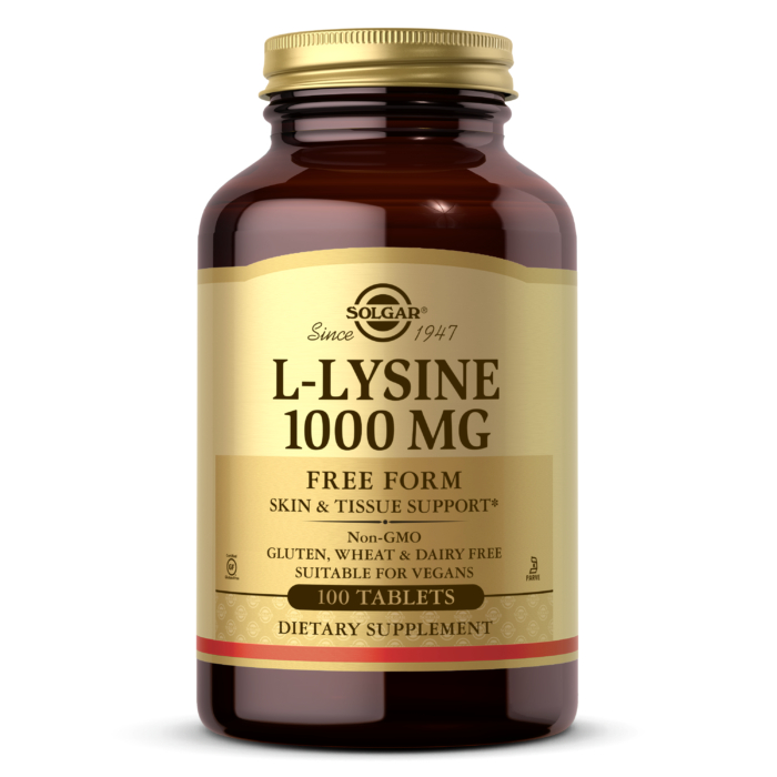 Solgar L-Lysine 1000 mg Tablets Solgar L-Lysine 1000 mg Tablets 100's - Image 1