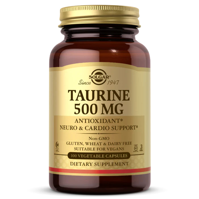 Solgar Taurine 500mg Vegetable Capsules Solgar Taurine 500mg Vegetable Capsules 100's - Image 1