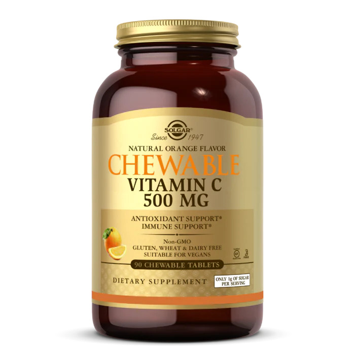 Solgar Vitamin C 500 mg Chewable Solgar Vitamin C 500 mg Chewable Tablets 90's - Image 1